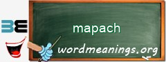 WordMeaning blackboard for mapach